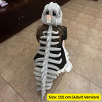HOMERO Realistic Dinosaur Skeleton Costume with Skull Headpiece🦖