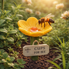 Flower-Shaped Ceramic Bee Watering Station (Random Color)