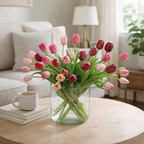 Artificial Tulips Flowers, Real Touch Latex Bouquet,Easter-ready Spring Décor