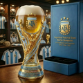 Argentina World Cup Champion Trophy Beer Glass