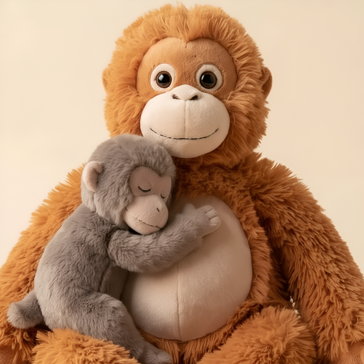 Attached Mama And Punch Monkey Plush Toy🐒