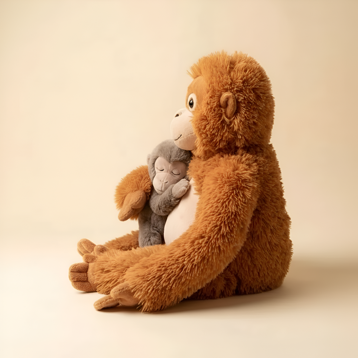 Attached Mama And Punch Monkey Plush Toy🐒
