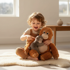 Attached Mama And Punch Monkey Plush Toy🐒