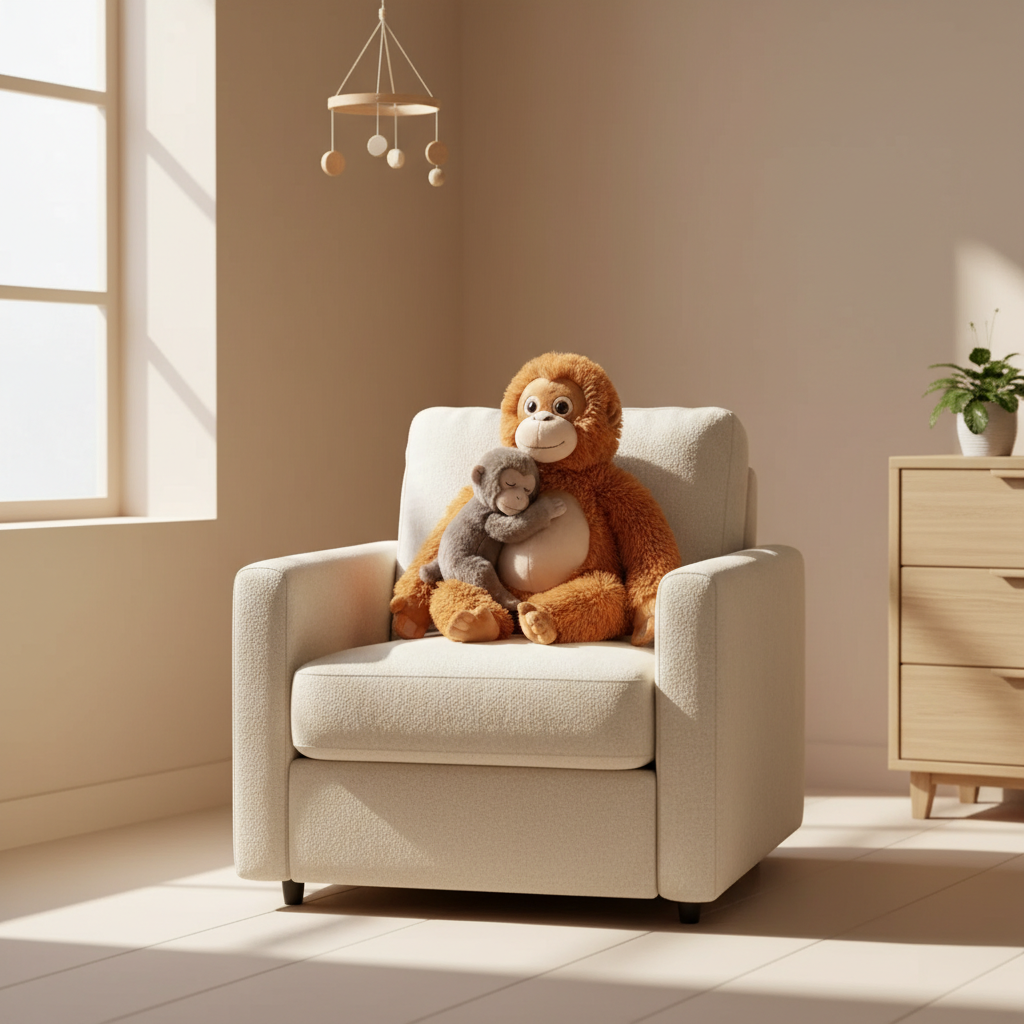 Attached Mama And Punch Monkey Plush Toy🐒
