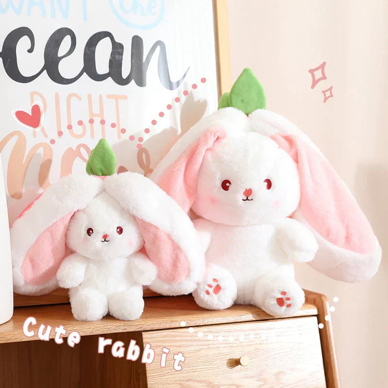 🐇 Easter Sale: 50% OFF！！💥Strawberry Bunny Transformed into Little Rabbit🎀 Fruit Doll Plush Toy🐰