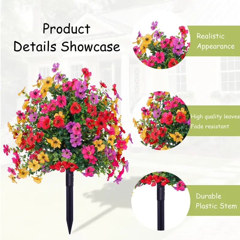 50% OFF TODAY ONLY 🎉🎉- Artificial Flowers for Outdoor Indoor Garden Home Decoration