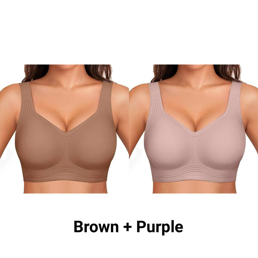 Wirefree Full-Coverage Support Bra Padded Gentle Uplift All-Day Comfort No More Sagging
