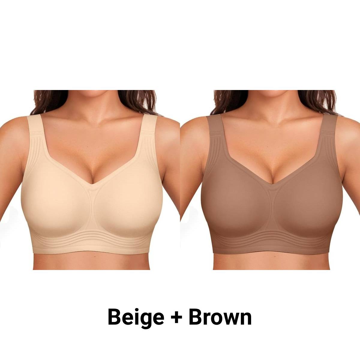 Wirefree Full-Coverage Support Bra Padded Gentle Uplift All-Day Comfort No More Sagging