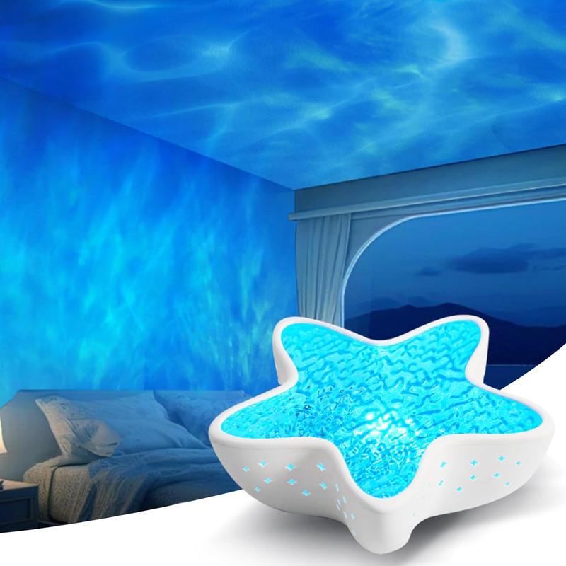 Starfish 7-Colour Ocean Wave Projector Lamp Room Ambience Calm Wonder