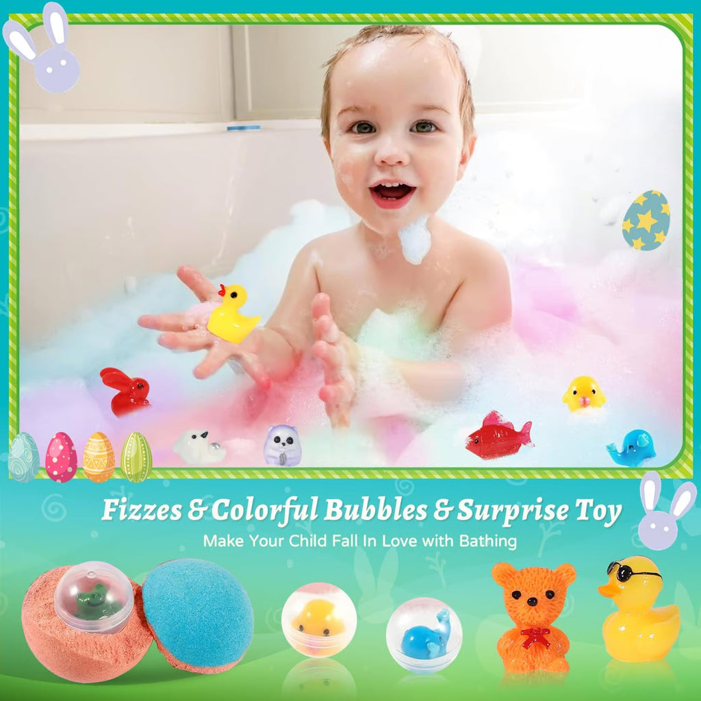 Kids Bath Bombs with Surprise Toys Inside, Easter Basket Stuffers