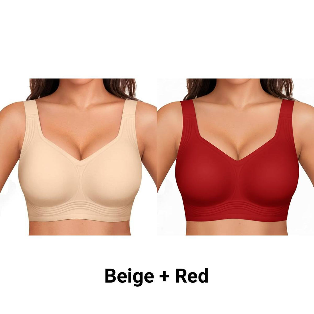 Wirefree Full-Coverage Support Bra Padded Gentle Uplift All-Day Comfort No More Sagging