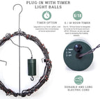 Christmas Folding  LED Ball Light with Multiple Auto Timing and Glow Modes