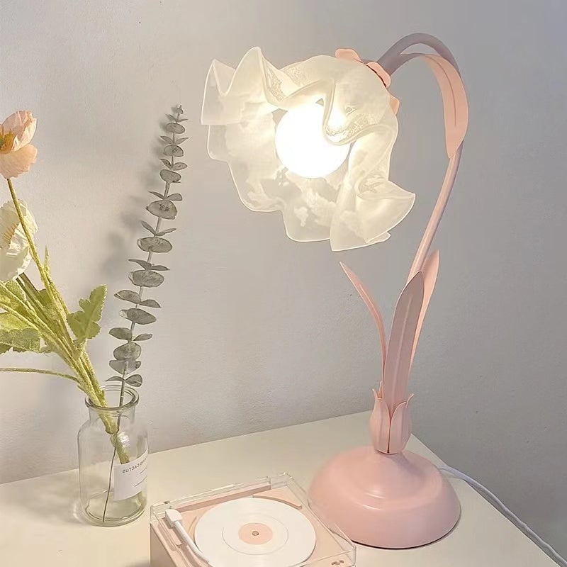 Convallaria table lamp frosted glass lamp