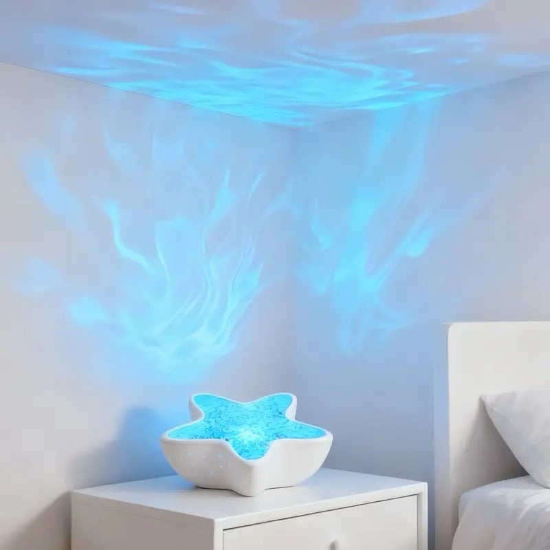 Starfish 7-Colour Ocean Wave Projector Lamp Room Ambience Calm Wonder