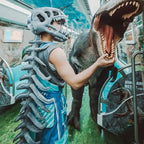 HOMERO Realistic Dinosaur Skeleton Costume with Skull Headpiece🦖