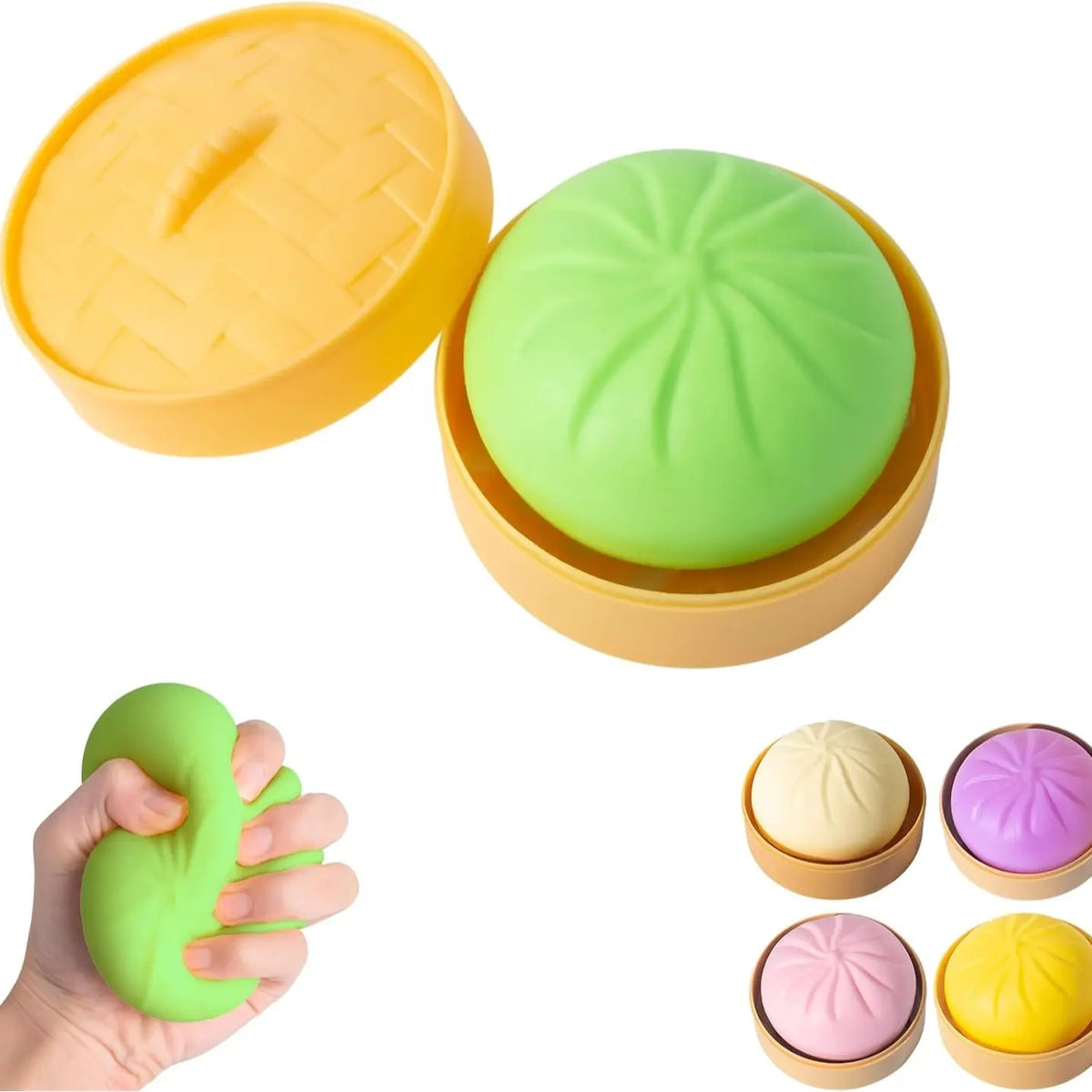 Giant Rainbow Glitter Dumpling Squishy | Mega Anxiety Relief Fidget Toy