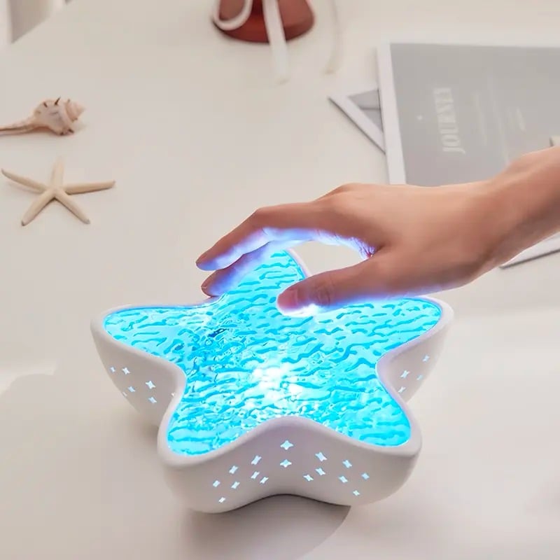 Starfish 7-Colour Ocean Wave Projector Lamp Room Ambience Calm Wonder