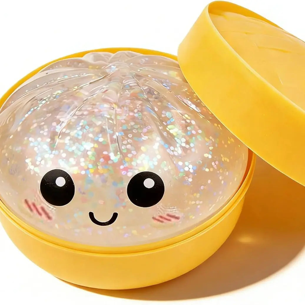 Giant Rainbow Glitter Dumpling Squishy | Mega Anxiety Relief Fidget Toy