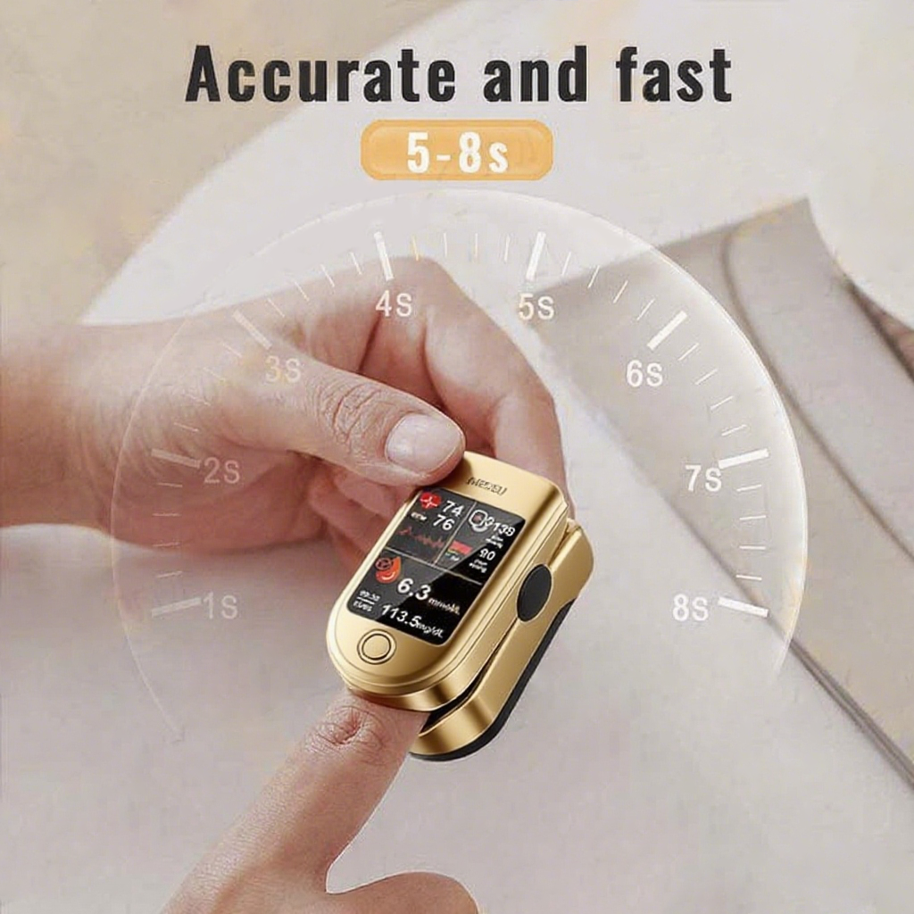 🩸Health America Subsidized Product | LaozikTM Professional 12in1 Glucose & Vital Signs Monitor-Painless, Fast, Precise& FDA-Backed(Made in California, USA)