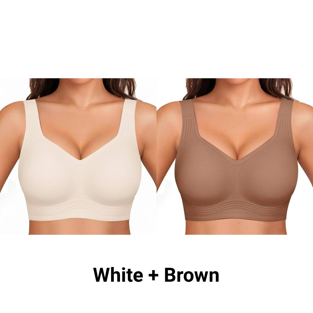 Wirefree Full-Coverage Support Bra Padded Gentle Uplift All-Day Comfort No More Sagging