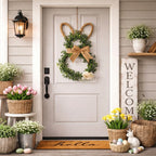 Easter Bunny-Themed Artificial Flower Wreath