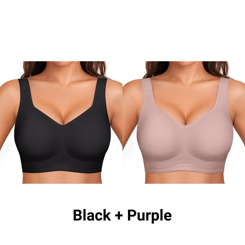 Wirefree Full-Coverage Support Bra Padded Gentle Uplift All-Day Comfort No More Sagging