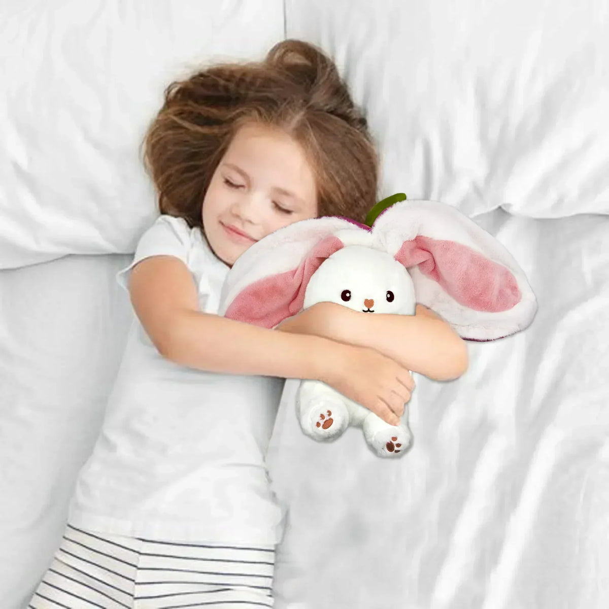🐇 Easter Sale: 50% OFF！！💥Strawberry Bunny Transformed into Little Rabbit🎀 Fruit Doll Plush Toy🐰