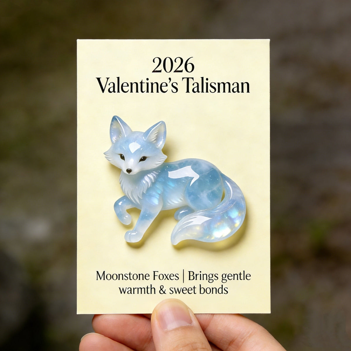 🌙🦊 2026 Valentine's Talisman: Moonstone Fox — Symbol of Gentle Warmth & Sweet Bonds💎