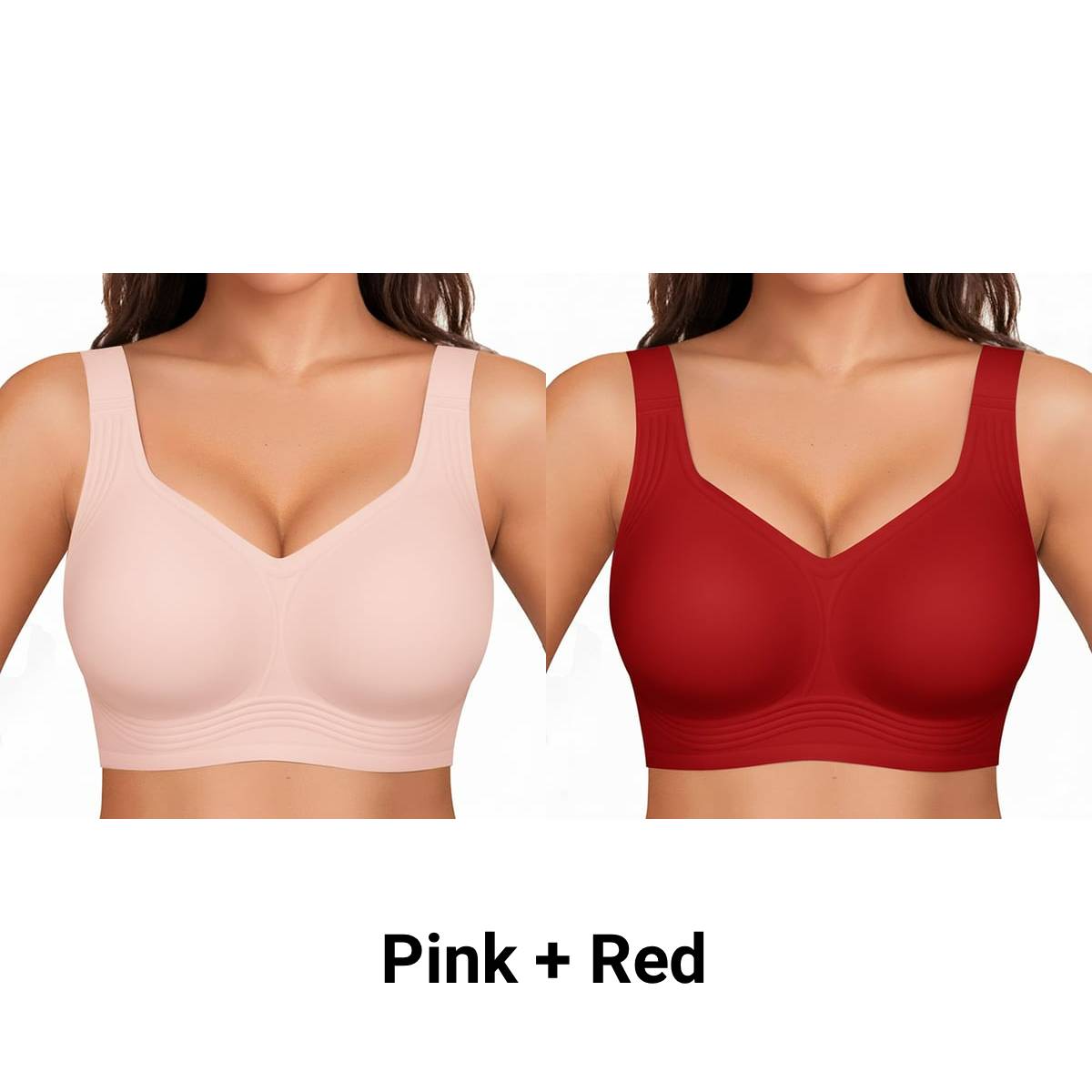 Wirefree Full-Coverage Support Bra Padded Gentle Uplift All-Day Comfort No More Sagging