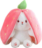 🐇 Easter Sale: 50% OFF！！💥Strawberry Bunny Transformed into Little Rabbit🎀 Fruit Doll Plush Toy🐰