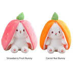 🐇 Easter Sale: 50% OFF！！💥Strawberry Bunny Transformed into Little Rabbit🎀 Fruit Doll Plush Toy🐰