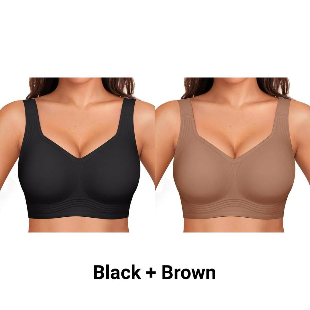 Wirefree Full-Coverage Support Bra Padded Gentle Uplift All-Day Comfort No More Sagging