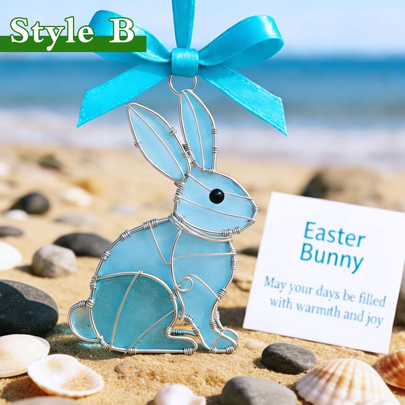 🐇 Easter Threaded Sea Glass Pendants Collection | 5 Spring Styles