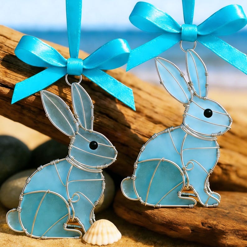 🐇 Easter Threaded Sea Glass Pendants Collection | 5 Spring Styles