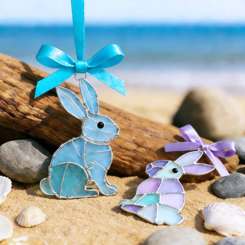 🐇 Easter Threaded Sea Glass Pendants Collection | 5 Spring Styles