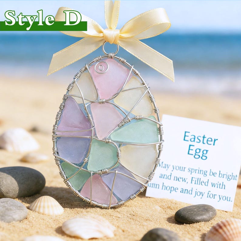 🐇 Easter Threaded Sea Glass Pendants Collection | 5 Spring Styles