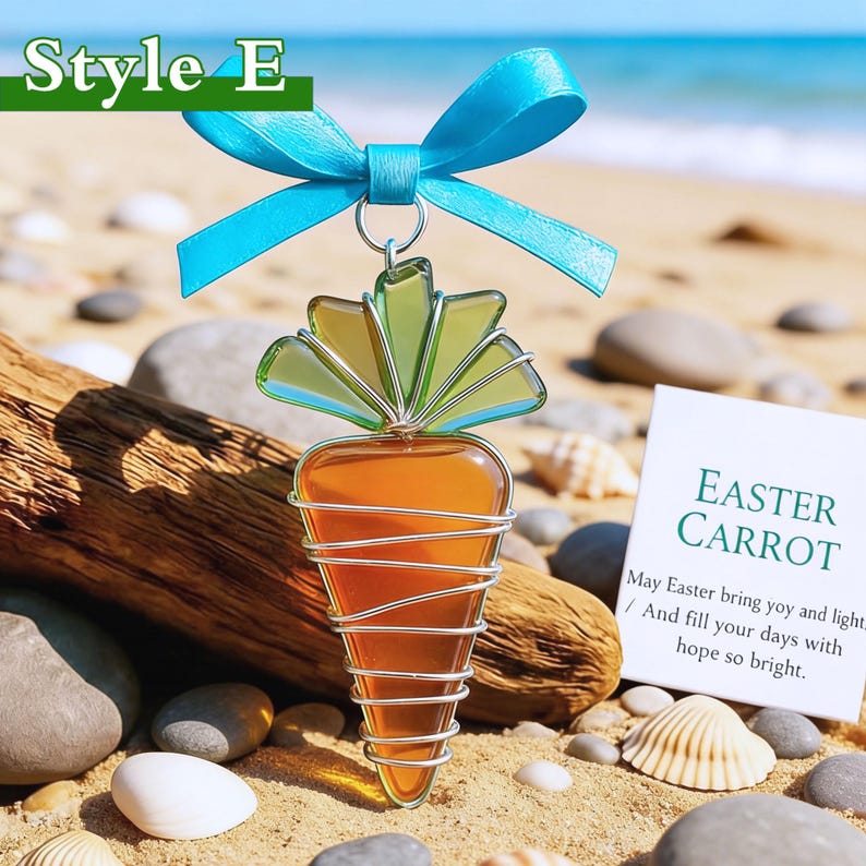 🐇 Easter Threaded Sea Glass Pendants Collection | 5 Spring Styles