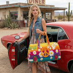 Unisex Bohemian Quilted Weekender Bag