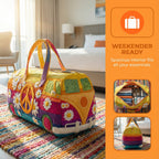 Unisex Bohemian Quilted Weekender Bag
