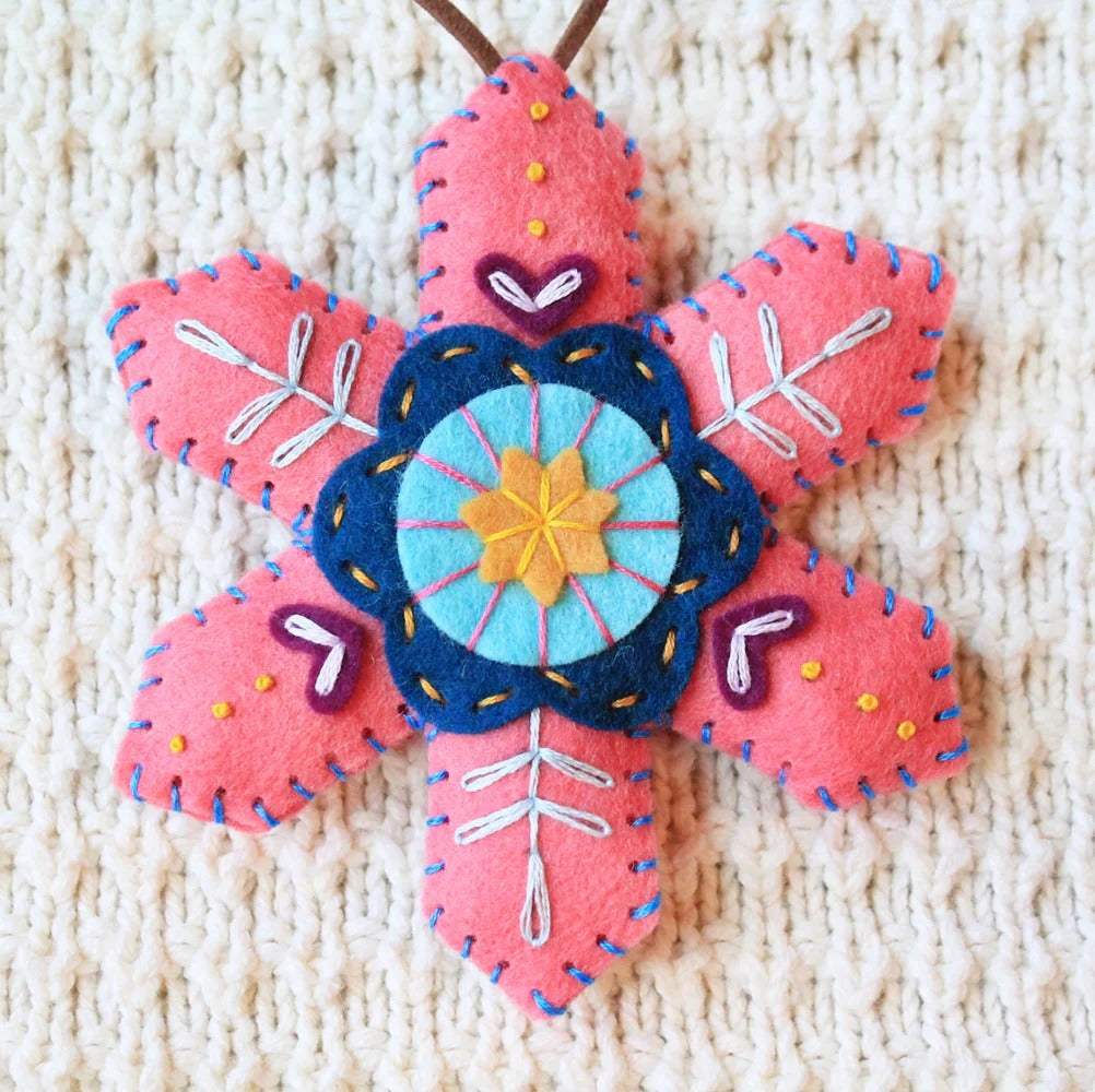 Christmas Snowflake Felt Ornament/Ornament Kit