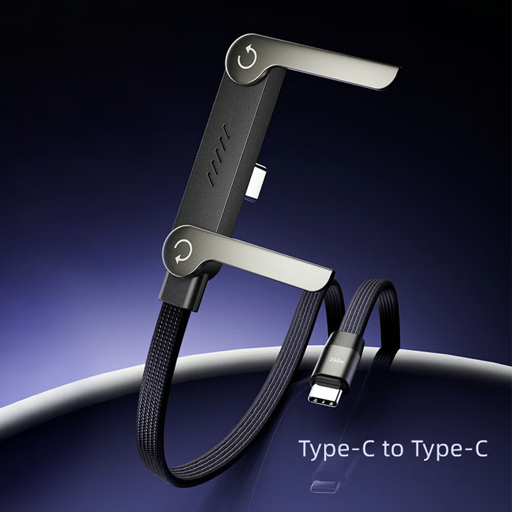2-in-1 Invisible Stand Charging Cable ,240W Fast Charging Cord