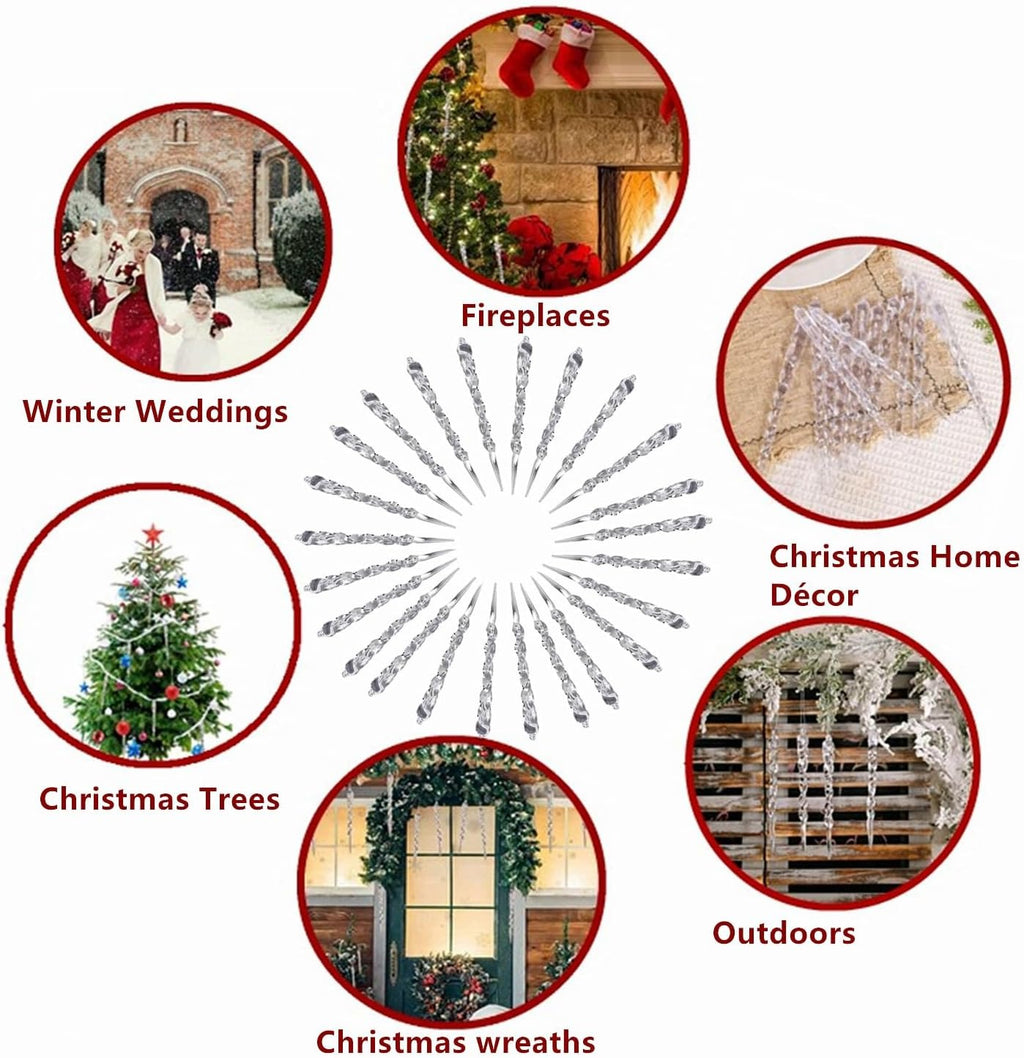 🎄2025 Christmas On Sale✨12 PCS Christmas Crystal  Icicle Ornaments
