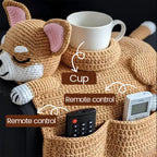 Crochet Dog Sofa Organizer with Cup Holder