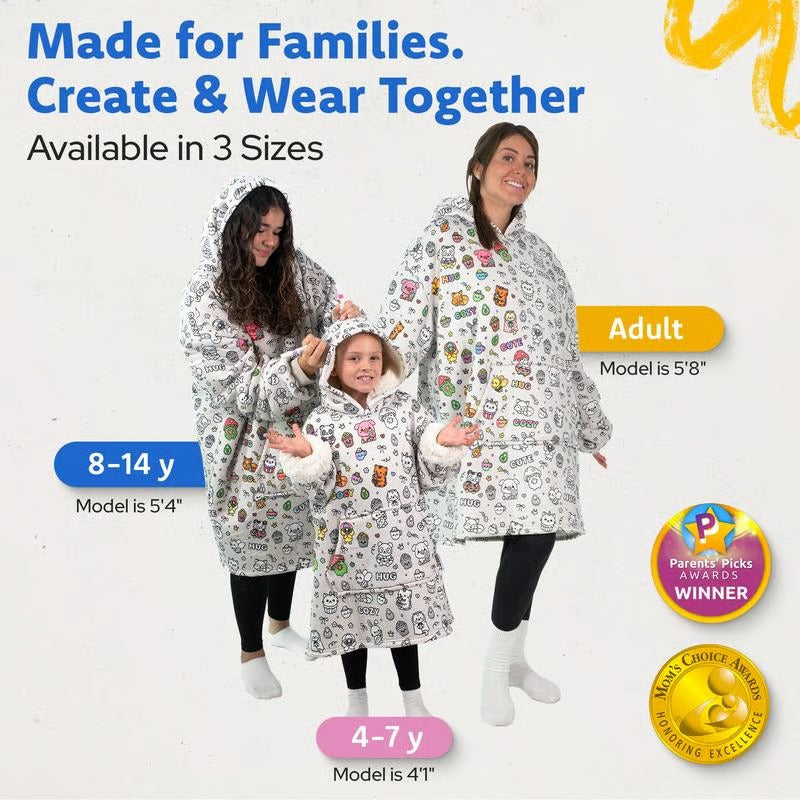 Cozy Companions Color-Your-Own Blanket Hoodie
