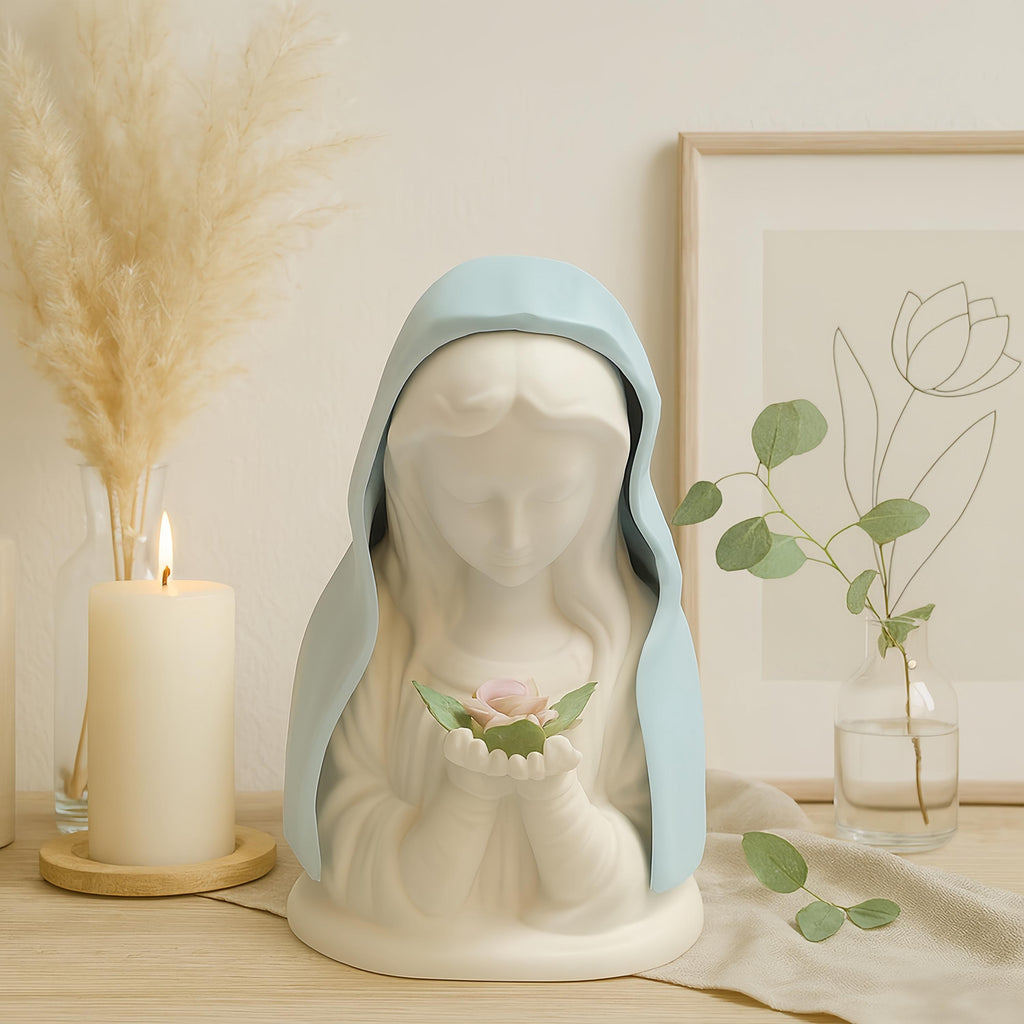 Handmade Resin Virgin Mary Prayer Night Light