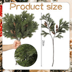 🎄2025 Christmas On Sale✨Christmas Artificial Cedar Stems with Pine Cones