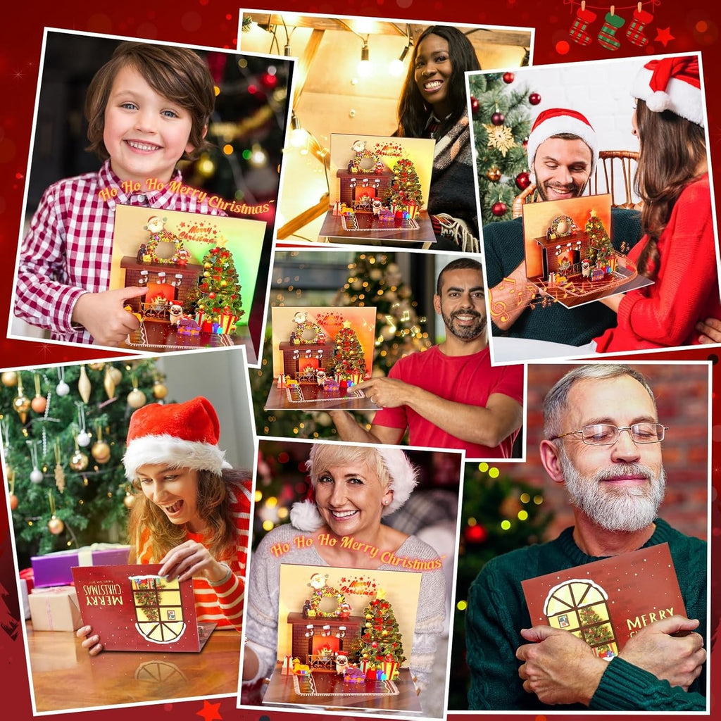 🎄2025 Christmas On Sale✨Christmas 3D Pop-up Card  with Light and Music