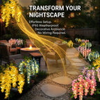 🌸 Solar LED Outdoor Wisteria Stake Lights | Glowing Floral Garden Accents