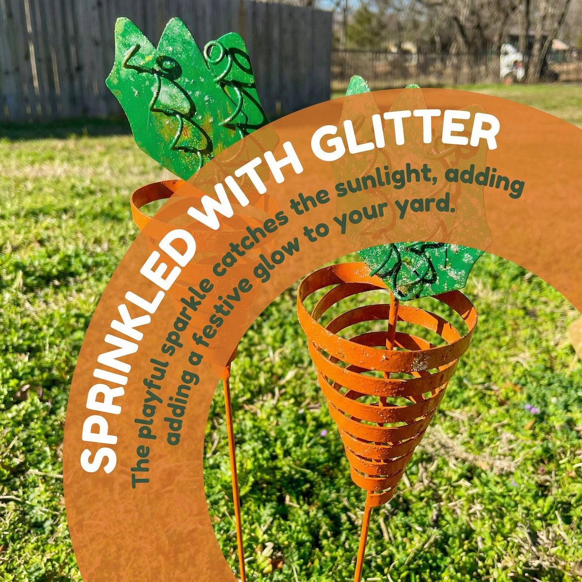 Easter Garden Carrot  Stake for Outdoor Lawn, Planter & Flower Bed Decoration