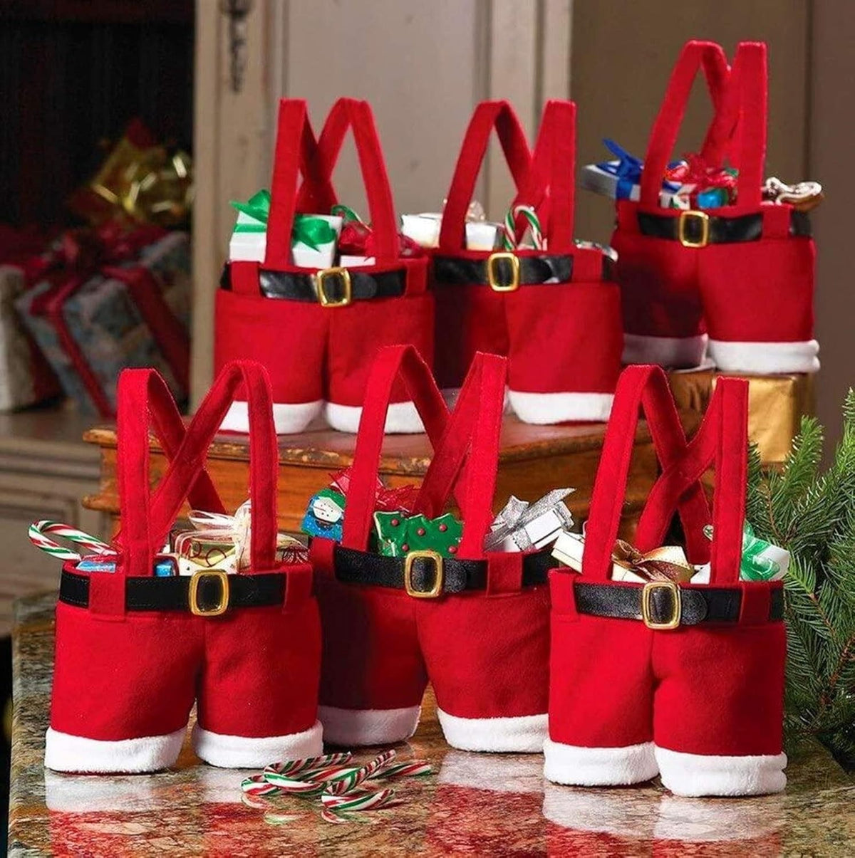 🎄2025 Christmas On Sale✨5 PCS Santa pants Gift Bags